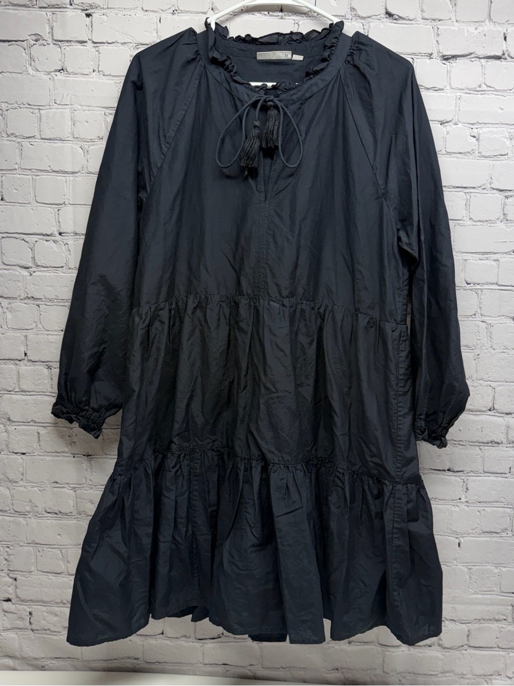 Roller Rabbit Black Tassel Peasant mini Dress size M